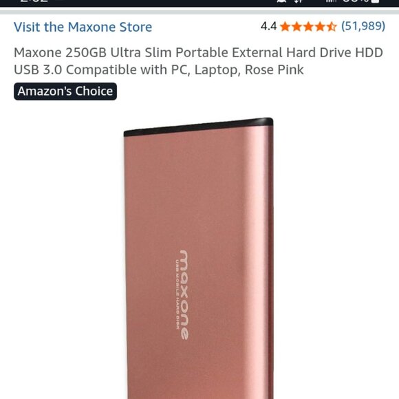 Mazxone External Hard Drive 250GB - Picture 1 of 8